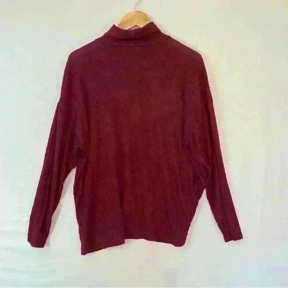 Simply Vera Vera Wang Red and Black Striped Cowl Neck Top XXL - Picture 2 of 4